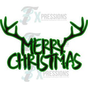 Merry Christmas Antlers - 3T Xpressions