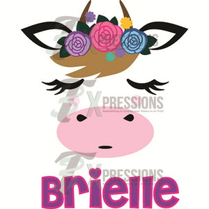 Personalized Cow Face - 3T Xpressions