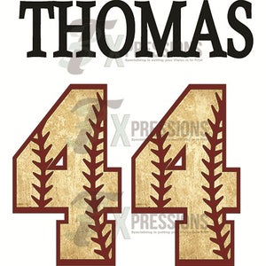 Personalized Baseball Name And Number - 3T Xpressions