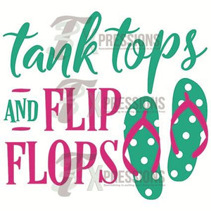 HTV Tank Tops And Flipflops - 3T Xpressions