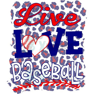 Live Love Baseball, Leopard - 3T Xpressions