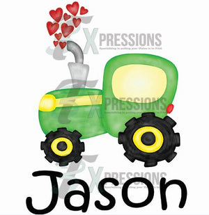 Personalized Valentines Tractor