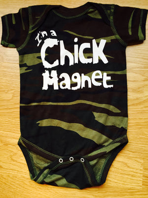 CHICK MAGNET Camo Baby Toddler Teen Youth Little Boys Kids Custom T-Shirt - 3T Xpressions