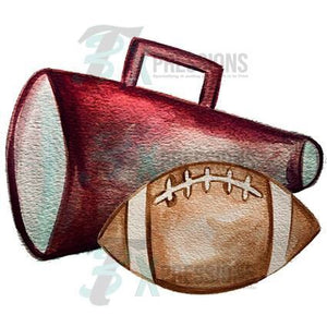 Personalized Maroon megaphone and football