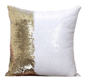 Gold & White Sequin Pillows - 3T Xpressions