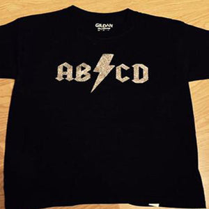 ABCD Boy Girl T-shirt, Custom Glitter - 3T Xpressions